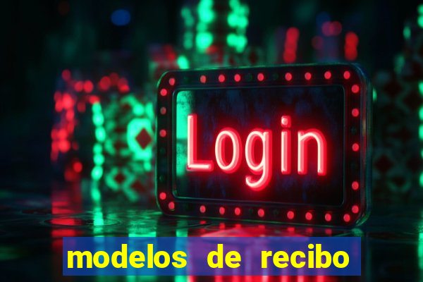 modelos de recibo de pagamento word